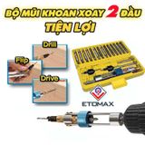 Bộ mũi khoan và bắt vít hai đầu xoay thông minh