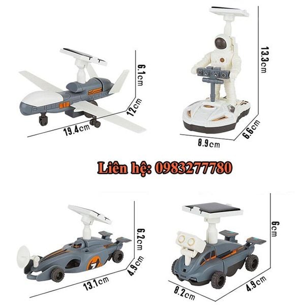 Bộ robot lắp ghép năng lượng mặt trời 4 in 1