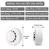 Đầu báo khói báo cháy độc lập kết nối với điện thoại qua WIFI