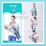 Địu ngồi trẻ em 4 tư thế Baby Lab cotton cao cấp