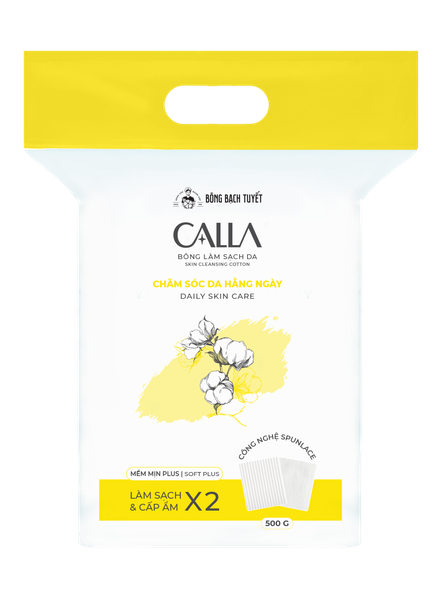 Bông làm sạch da Bông Bạch Tuyết Calla Mềm Mịn 500Gr