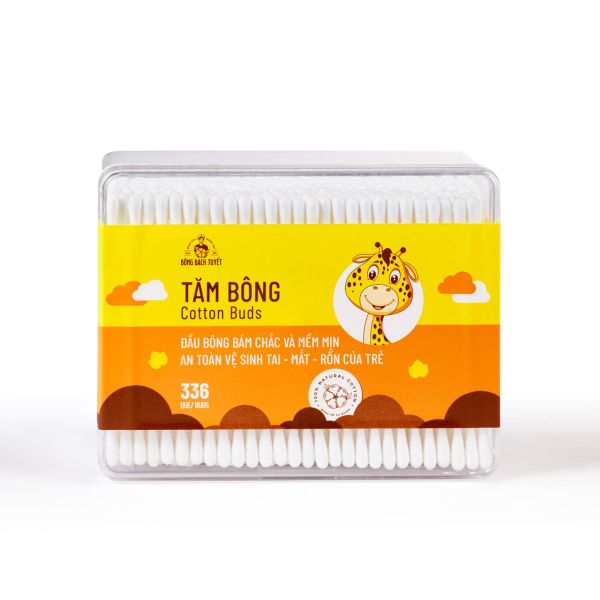 Tăm bông trẻ em Bông Bạch Tuyết (336 que/hộp chữ nhật)