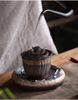 Thuyền trà dưỡng ấm hương sen thủ công màu củi gốm thô dụng cụ chứa nước mạ vàng giá đỡ làm khô nước cho ấm trà