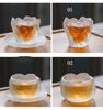 Cốc trà thủy tinh chịu nhiệt, màu đông lạnh, cốc trà đạo nhỏ thích hợp cho phụ nữ trong gia đình
