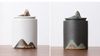 Hũ trà nhỏ núi cao vẽ tay theo phong cách Nhật Bản gốm thô đơn giản nắp kín