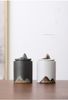Hũ trà nhỏ núi cao vẽ tay theo phong cách Nhật Bản gốm thô đơn giản nắp kín