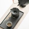 Bộ lọc trà, tách cặn nước trà, gốm đen hình núi cao, phễu lọc là bộ phụ kiện không thể thiếu trên bàn trà