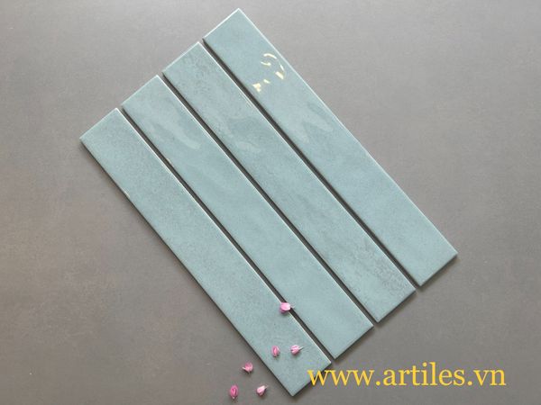 Gạch thẻ xanh bóng gợn hiệu ứng Art04B