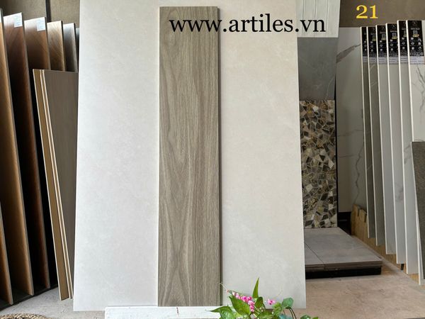 Gạch vân gỗ màu xám đậm 20x100cm ArtM21