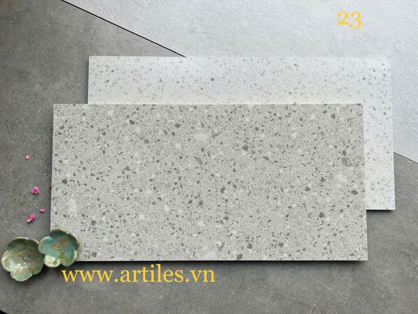 Gạch đá mài nền xámTer23