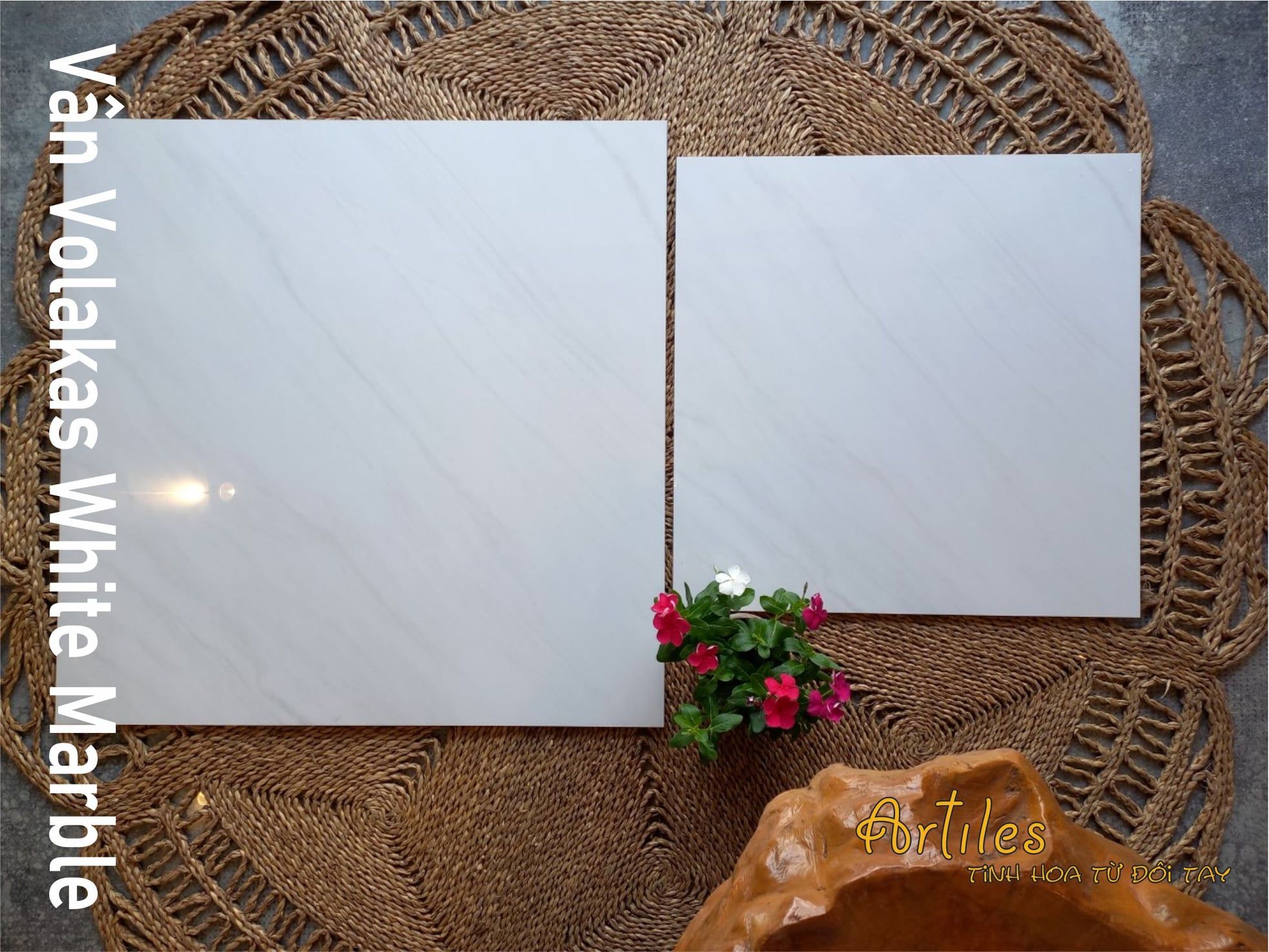 Gạch bóng kiếng vân Volakas White Marble