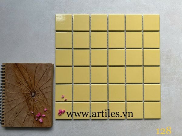 Gạch Mosaic màu vàng bóng