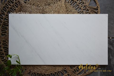  Gạch 60x120cm màu trắng vân khói bề mặt mịn 