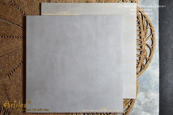 Gạch ximang 80x80cm xám đẹp Art102M