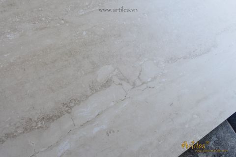  Gạch Vân Đá Travertine 60x120cm mờ màu kem màu beige 