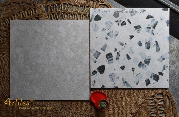Gạch terrazzo hạt đá xám xanh GE01 - GE01DC