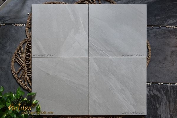 Gạch lát nền màu xám sáng 60x60cm