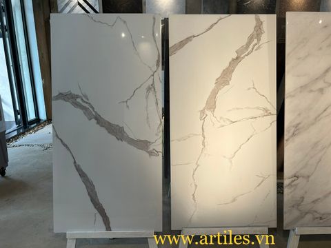  Gạch vân đá  - Đá Marble Calacatta 60x120cm 