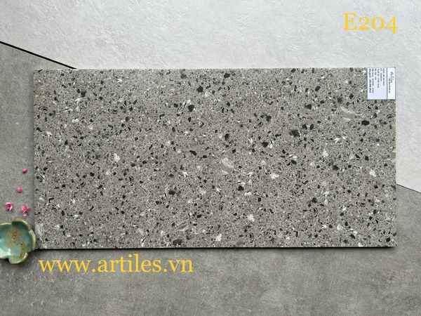 Gạch đá mài nền màu đen E204