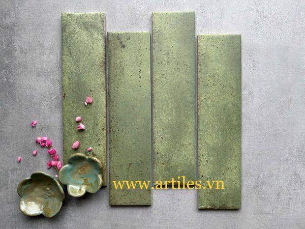 Gạch thẻ xanh lá loang nhám mờ G06