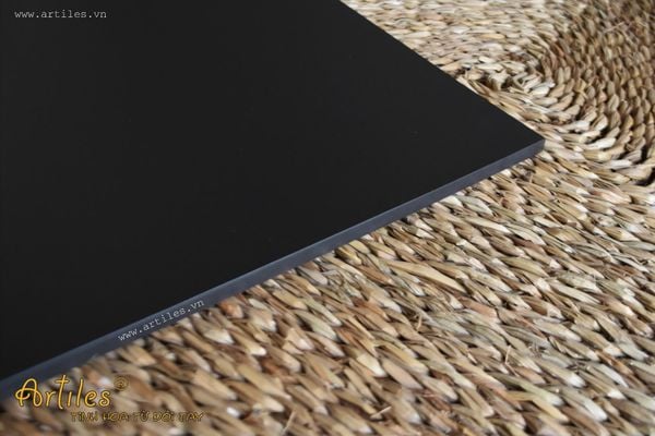 Gạch lát nền màu đen mờ 60x60cm đồng chất