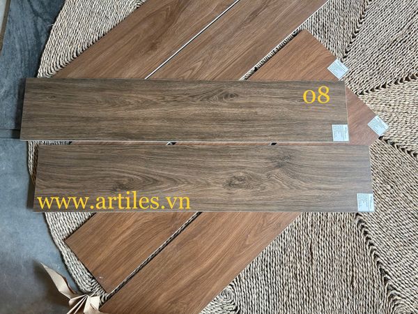 Gạch giả gỗ 200x1000mm màu xám đậm T08