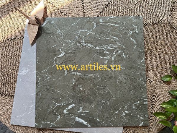 Gạch bóng kiếng vân đá xám rêu Art8807