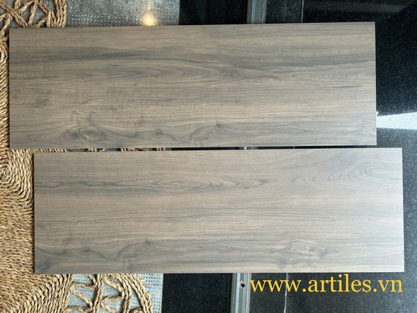 Gạch đá mờ 30x90cm vân gỗ ốp cầu thang