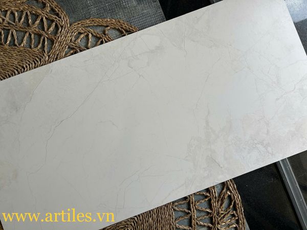 Gạch lát nền mịn vân kem nhạt 60x120cm