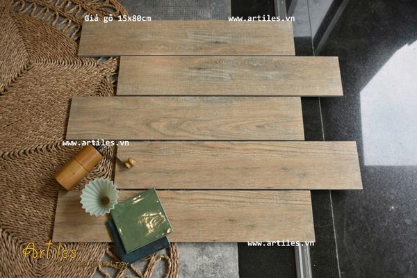 Gạch vân gỗ 15x80cm Art 003C