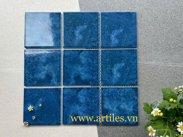 Gạch mosaic vân đá xanh 10x10cm ArtM1088