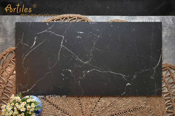 Gạch 60x120 mờ tia chớp đen Art852
