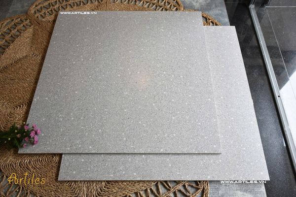 Gạch đá mài màu xám mờ mịn 1mét x 1 mét