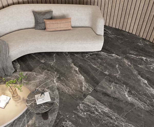 Gạch vân đá xám đậm bề mặt Satin Matt (Mờ mịn)