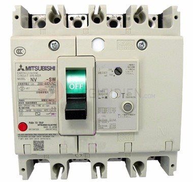  NV125-CV 3P 100A 100-440V 1.2.500MA-Cầu dao điện chống rò 