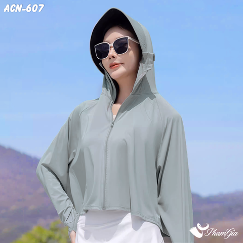 Áo Chống Nắng Croptop Uni Cool Cao Cấp (ACN607)