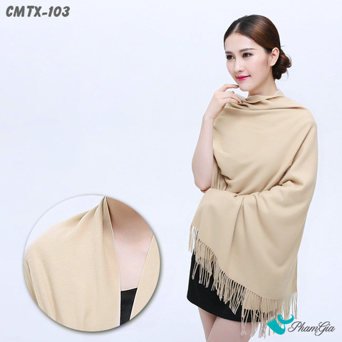 Khăn Choàng Cashmere Trơn Cao Cấp (CMTX103)