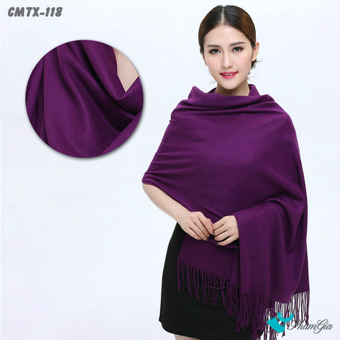 Khăn Choàng Cashmere Trơn Cao Cấp (CMTX118)