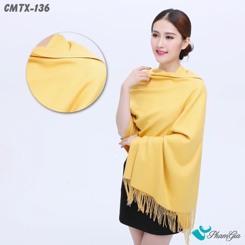 Khăn Choàng Cashmere Trơn Cao Cấp (CMTX136)