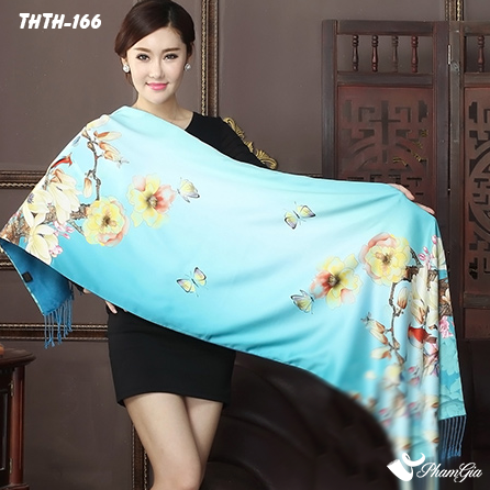 Khăn Choàng Tằm Hoa Thượng Hải (THTH166)