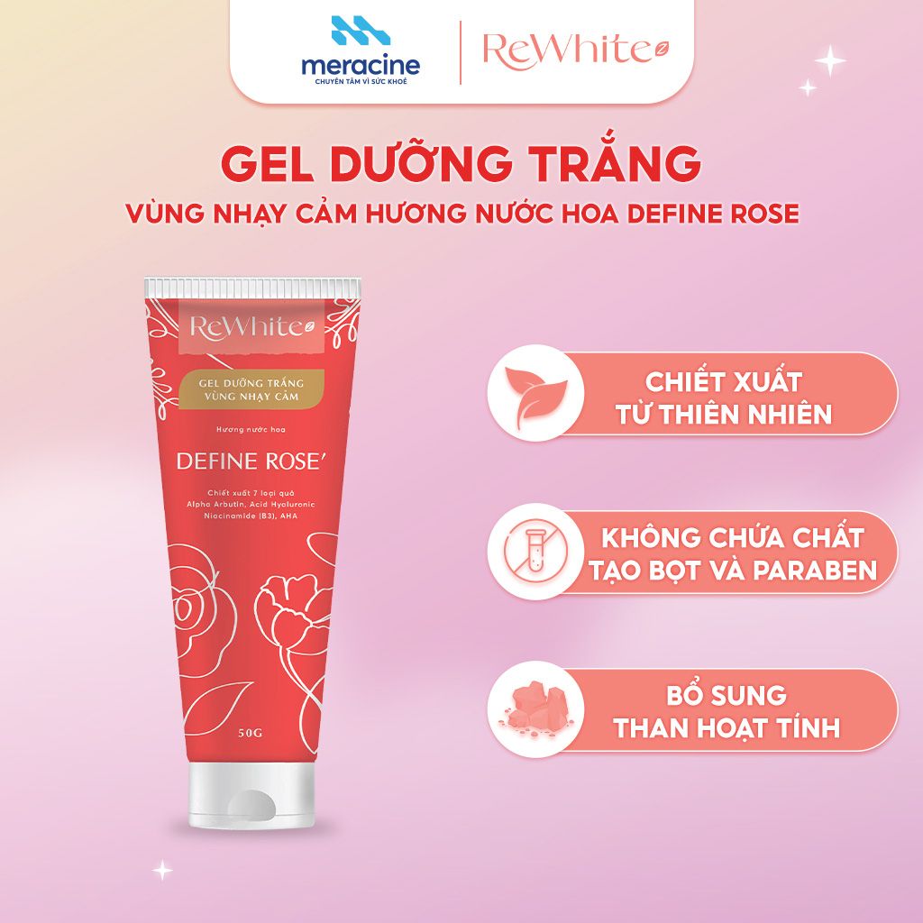 Rewhitez Gel dưỡng trắng vùng nhạy cảm hương nước hoa Define Rose'