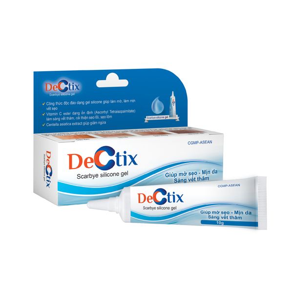  Dectix scarbye silicone gel giúp làm mờ và làm mịn vết sẹo - Tuýp 10g 