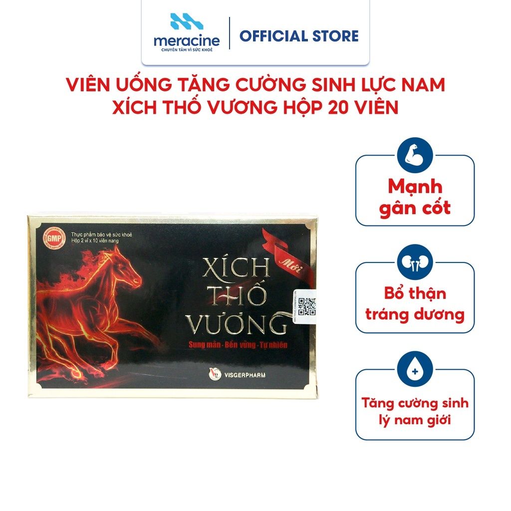 Thực phẩm bảo vệ sức khỏe Xích thố vương (Hộp 20 viên)