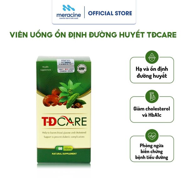  Thực phẩm bảo vệ sức khỏe TĐCare, lọ 60 viên 