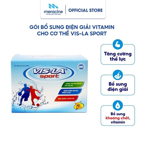  Bộ 2 hộp Thực phẩm bảo vệ sức khỏe Vis-la Sport (Hộp 10 gói) 