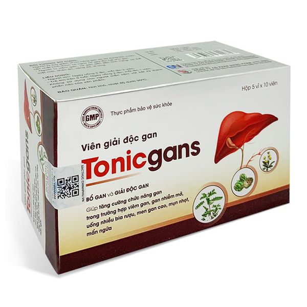  Bộ 2 hộp Thực phẩm bảo vệ sức khỏe Tonicgans (Hộp 5 vỉ x 10 viên) 