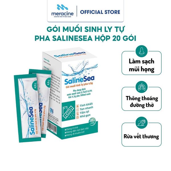  Gói muối sinh lý tự pha Saline Sea hộp 20 gói 