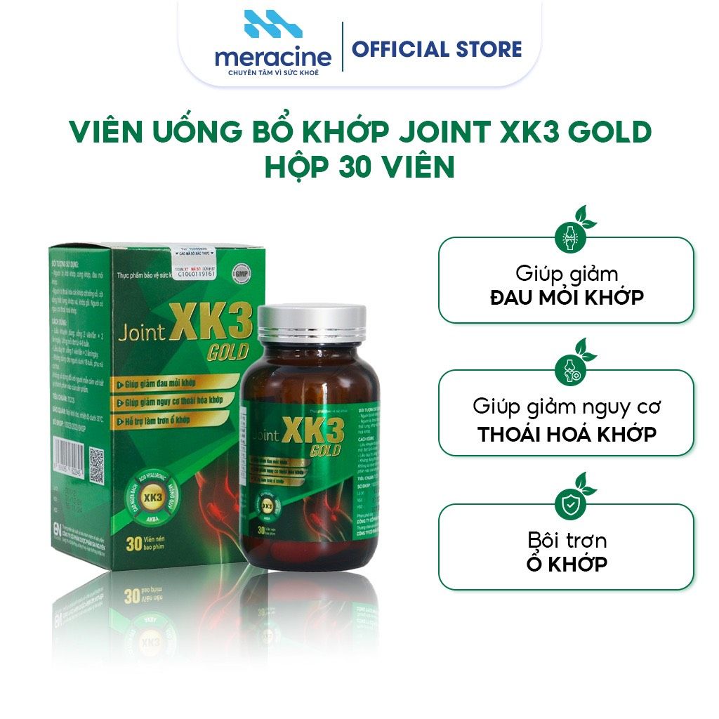 Thực phẩm bảo vệ sức khỏe Joint XK3 Gold (hộp 30 viên)