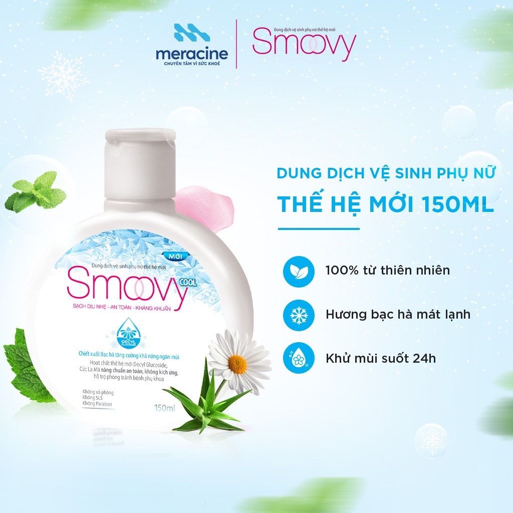 Dung dịch vệ sinh phụ nữ Smoovy Cool (150ml)