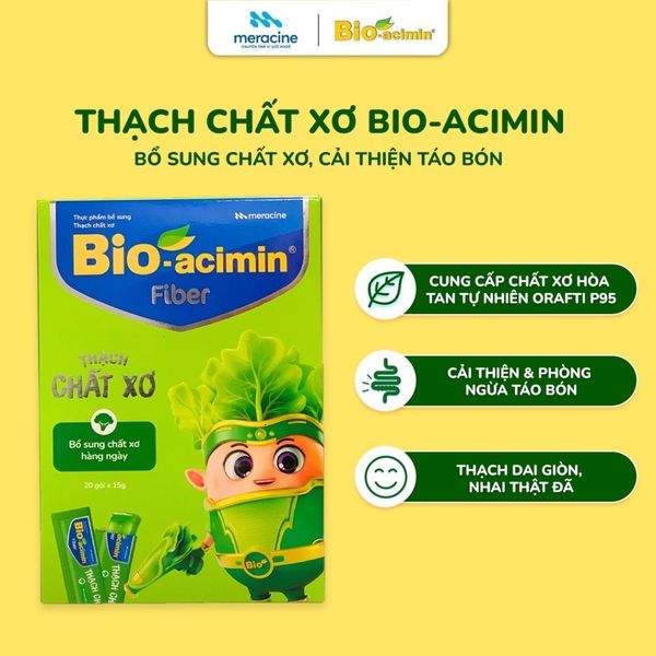  Thạch chất xơ Bio-acimin Fiber (Hộp 20 gói) 